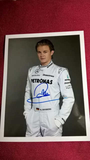 Original-Autogramm von Nico Rosberg, Farbfoto, groß 27 x 21 cm