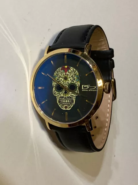 Daniel Steiger Rebel Skull Men's Gold Watch 9308G-M