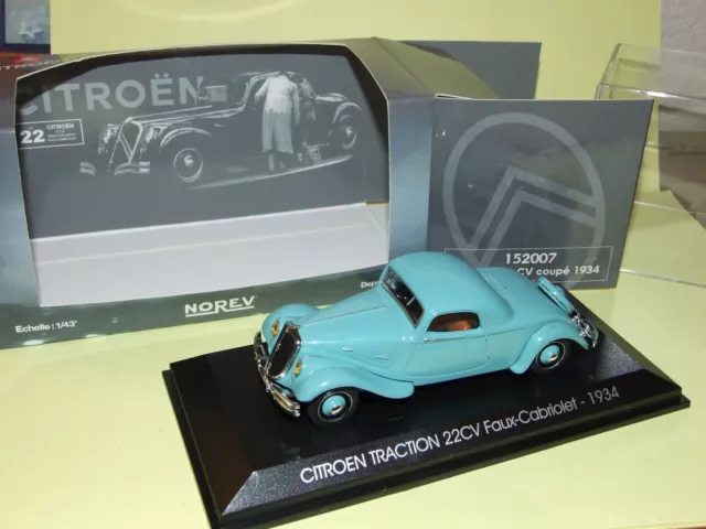 CITROEN TRACTION 22CV FAUX CABRIOLET Verte 1934 NOREV