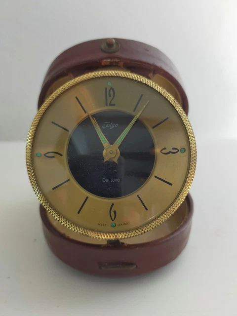 Réveil De Voyage Goldbühl Vintage – Horloge Mécanique Fabriquée En Allemagne, En état De Marche !