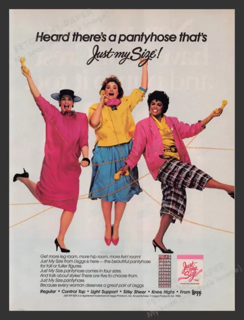 JUST MY SIZE L'eggs Pantyhose Full Figure 1980s Print Advertisement Ad ...