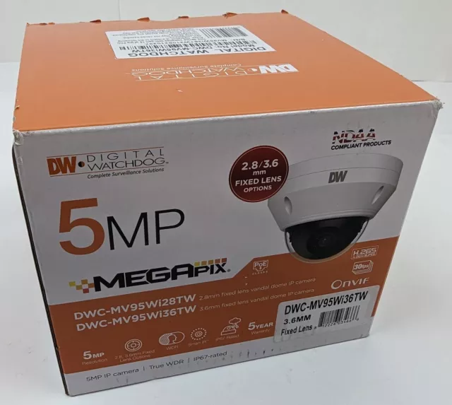 Digital Watchdog MEGApix DWC-MV95Wi36TW 5MP Turret IP Camera with Night Vision
