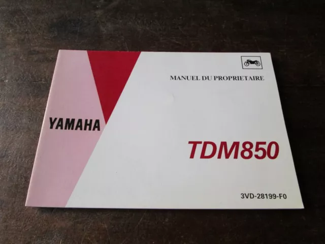 Yamaha TDM 850 TDM850 1993 Manuel du Proprietaire