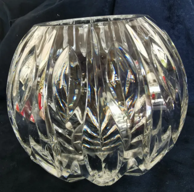 Vase Boule Art Deco Cristal Taillé