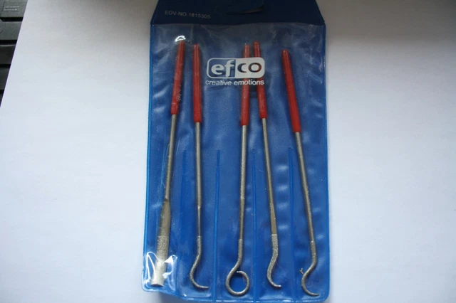 Juego de limas de diamantes Efco, 5 piezas, 14cm.