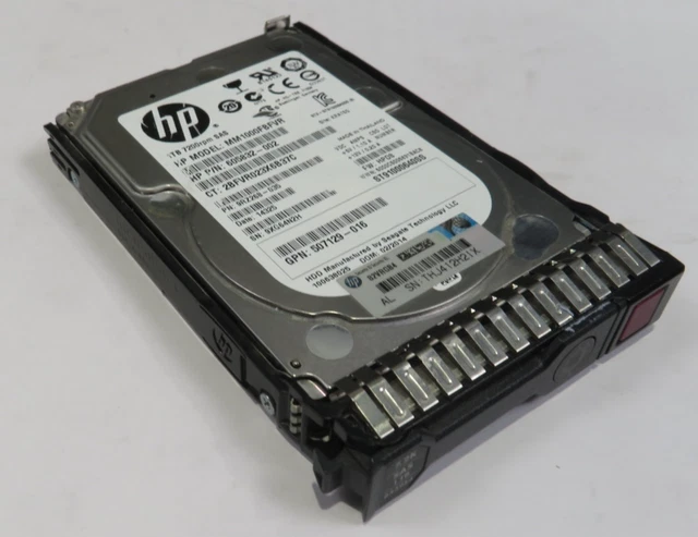653954 HP 2.5'' 1TB 6Gb/s 7.2K RPM Serial Attached SCSI Hard