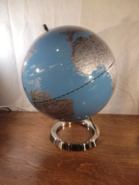 Full Circle Vision Mint Desktop World Globe, Home/ Office Decor, Chrome Base, EC 2