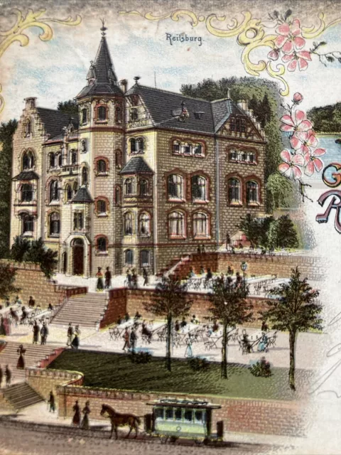 Halle Saale Gasthaus Reilsburg Giebichenstein 1899 Sachsen Anhalt