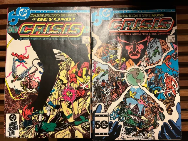 Crisis on Infinite Earths #2 & 3 - DC Comics - 1985 - 1st Print - High Grade
