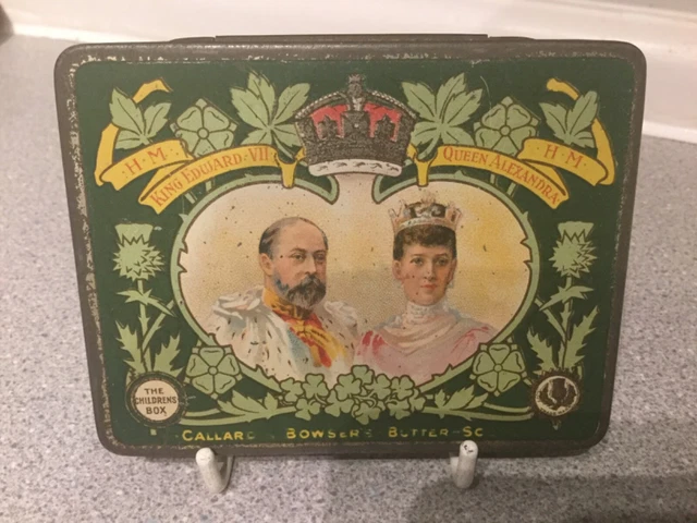 Vintage Edwardian Callard and Bowser King George V & Queen Mary Butterscotch Tin