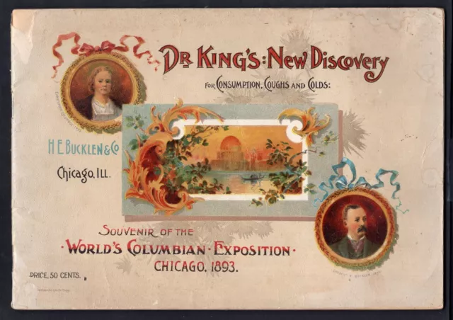 CHICAGO 1893 Columbian Exposition Bucklen Pharmaceutical ADVERTISING Promo Book