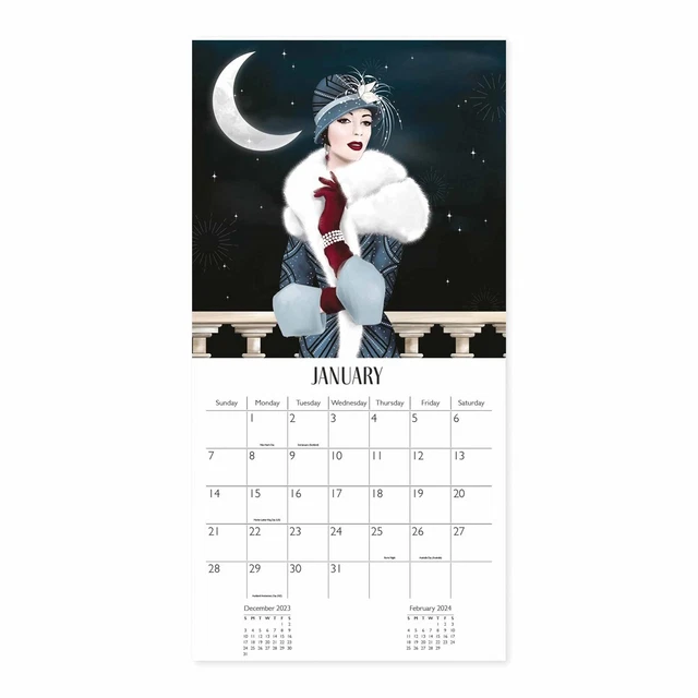 CLAIRE COXON ART Deco Calendar 2024 Art Month To View £8.99