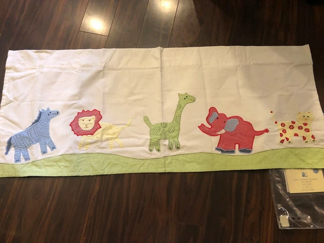 Nuevo GRANERO DE CERÁMICA NIÑOS SAFARI ANIMALES CENEFA FORRADO 44"" X 18"" BORDADO