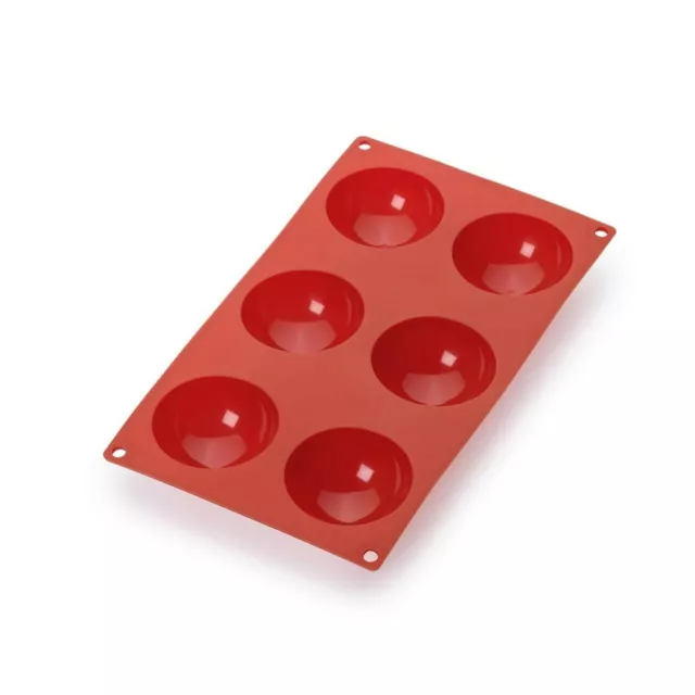Lekue 6 Cavities Semi-Sphere Multi Cavity Baking Mold Red