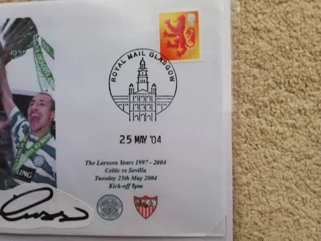 Henrik Larsson Celtic Legend Hand-Signed Testimonial Match Cover Photocard (5) 3