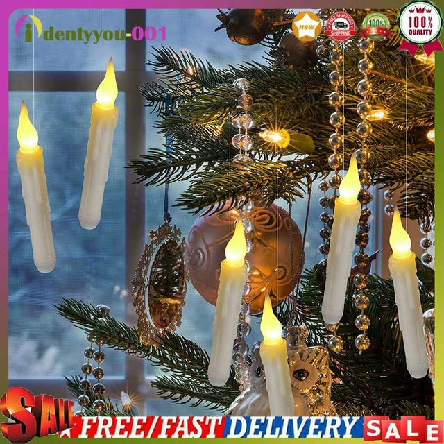 Lámpara de vela LED cónica a batería para suministros de cumpleaños (12 piezas blanco cálido)