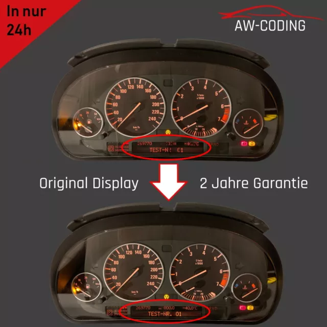 BMW 5er 7er X5 e38 e39 e53 Tacho Pixelfehler Reparatur Display LCD