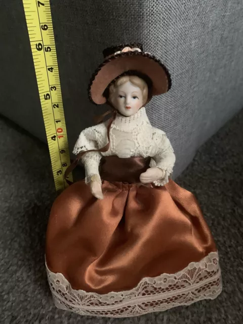 6” Antique Bisque porcelain BeautIful Victorian Doll  Miniature Blonde Cute!