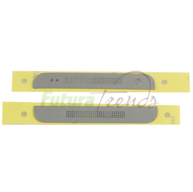 HTC One mini M4 Abdeckung Oben und Unten Silber/ Weiß SET inkl. Klebepads Kleber