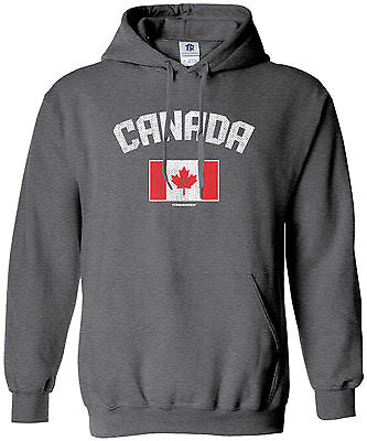 Threadrock Uomo CANADA bandiera canadese Felpa Con Cappuccio Felpa Paese Pride