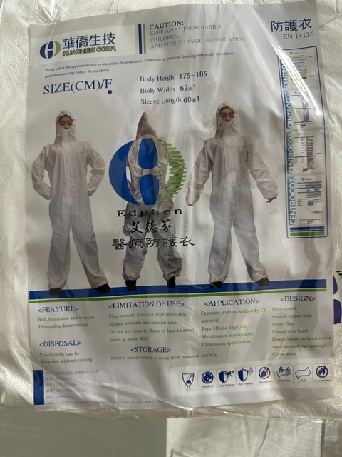 Disposable Isolation Gowns, Medical & PPE Elastic Cuff Gowns PACK of 2