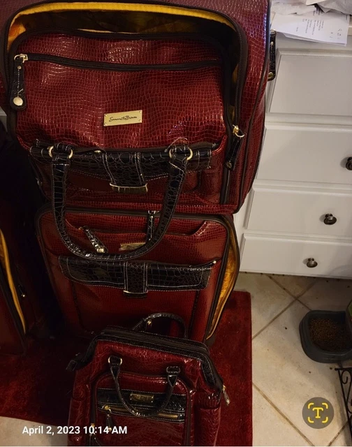 samantha brown croco embossed luggage
