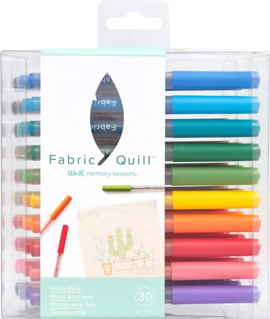 We R Memory Keepers Fabric Quill Permanent Pens 30/Pkg-Assorted Colors