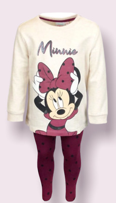 Girls Minnie Mouse Legging Set Toddler Girls Outfit Disney 9-12 Months