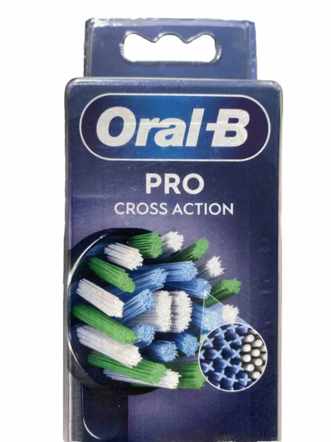 Oral-B CrossAction 4 Toothbrush Heads Black Edition Cleanmaximiser Technology