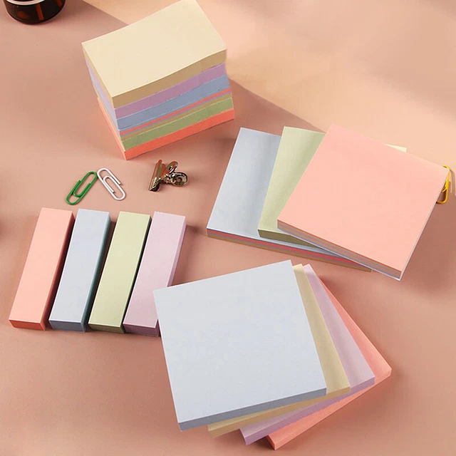100pcs Morandi Solid Color Sticky Notes Memo Pad Index Sticker Bookmark Sticker)