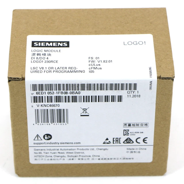 NEW SIEMENS 6ED1 052-1FB08-0BA0 6ED1052-1FB08-0BA0 LOGO 230RCE logic ...