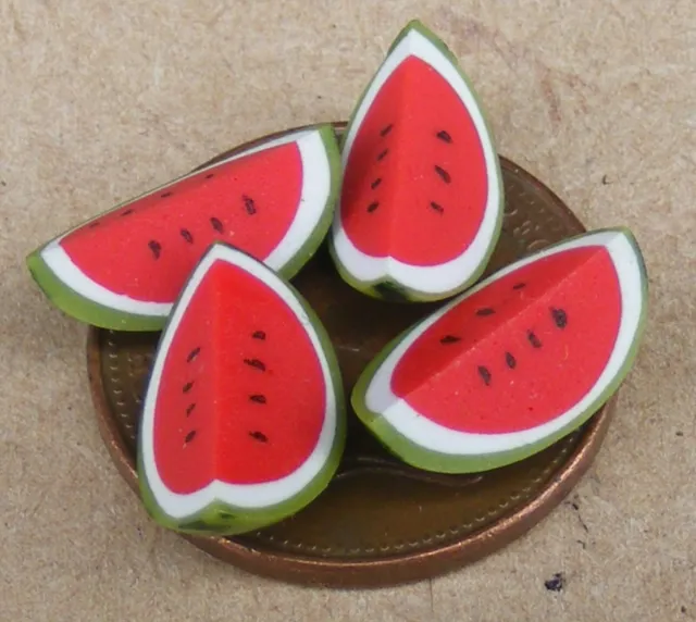 1:12 Échelle 4 M Eau melon Quart Pièces Tumdee Maison de Poupées Miniature