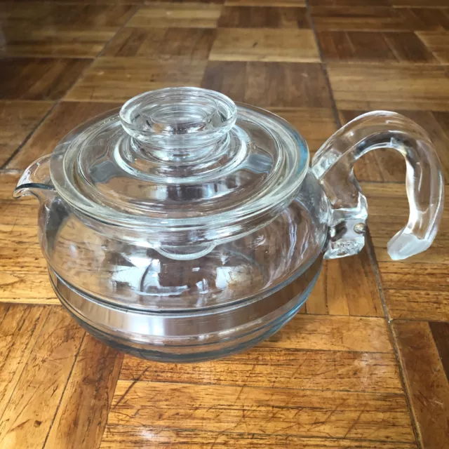 Vintage Pyrex Teapot 8446 Flameware 6 Cup 30 Ounces Made in USA