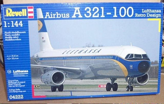 Revell of Germany A321-100 Lufthansa Retro Design, 1/144, #04222, 2005, sealed