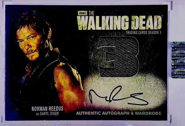 Walking Dead Season 3 Norman Reedus As Daryl Dixon Autograph Material Card #AM10