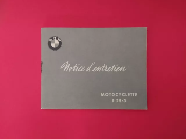 BMW R 25/3 motocyclette MANUALE ISTRUZIONI MOTO EPOCA