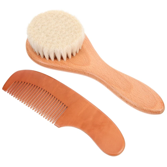 1 Set of Multi-use Wool Brush for Baby Wooden Comb Baby Brush and Comb Hair