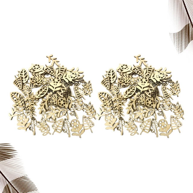 100pz fette di legno cave asilo fai da te accessorio fiore erba wo