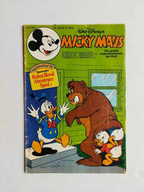 Ehapa - Micky Maus Nr. 33 / 1979 - Z2 (mit Schnipp / ohne Beilage)