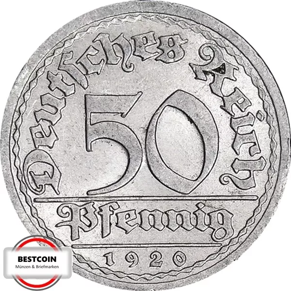 J301 50 Pfennig WEIMAR von 1920 J in VZ-STG 9999093