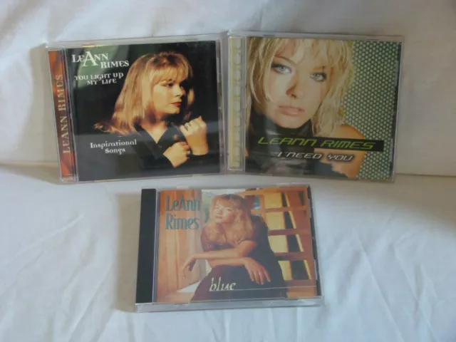 Lot Of 3 Leann Rimes CD's You Light Up My Life, Blue, I need You Leann Rimes