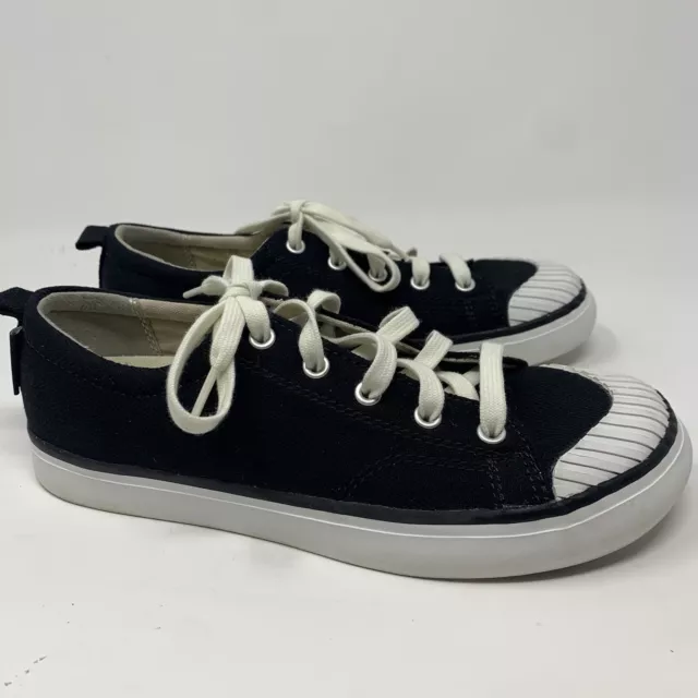 KEEN Elsa Sneaker Black Canvas Low Top Shoes Womens Size 8