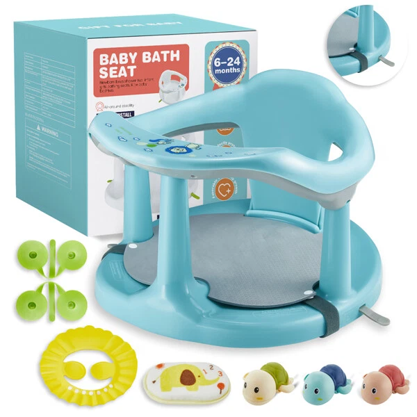 Baby Bath Seat Bath Chair Newborn Infant Shower Bathtub Seat Chair 6-24 months