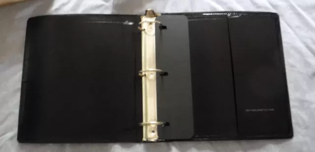 VTG 2 New York Loose Leaf Corp Black Flexible 3 Ring Binders 11" X 8.5" 2" GSA