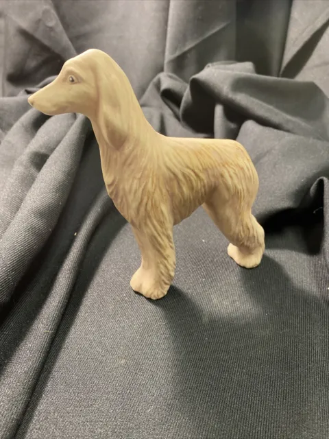Vintage Ceramic Afaghan Hound Dog No Chips Or Cracks 6-1/2” Tall