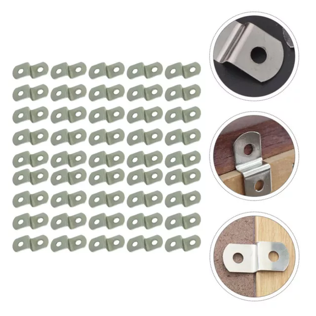 120 Pcs Métal Nappe Clips Meubles Coin Protecteurs Encastré Supports Muraux