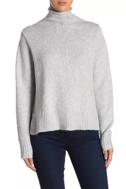 $110 Free Press Women'S Gray Retro Turtle-Neck Long-Sleeve Casual Sweater Size M