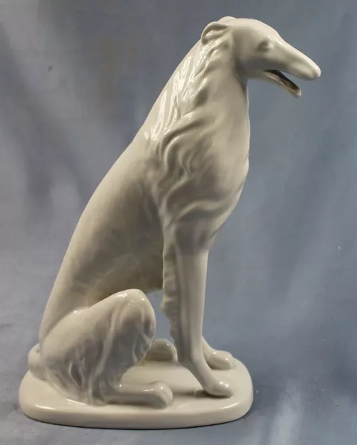 borzoi Barsoi Windhund Figur hund porzellan porzellanfigur alt