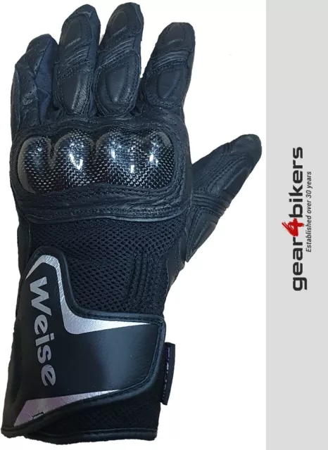 Weise Oslo Textile Mesh Leather Short Sport Summer Motorcycle Glove SALE SALE