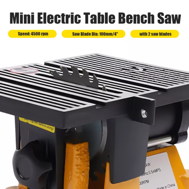 Table Saw 4" Multifunction Bench Saw Lightweight DIY Model Cutting Tool Cut Saw